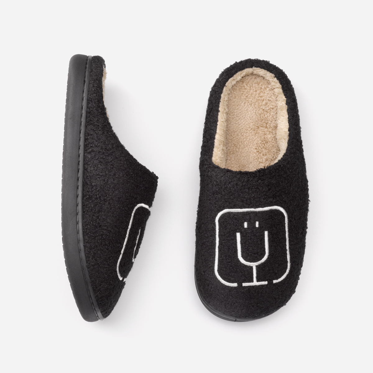 brumate-fuzzy-slippers-black-u5 apparel-slippers-above.png